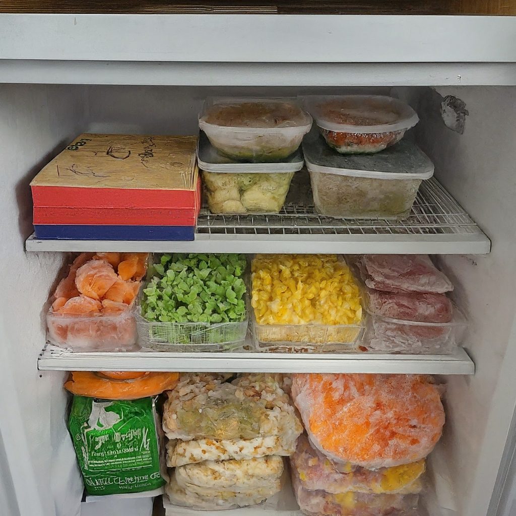 Food in the freezer